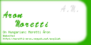 aron moretti business card
